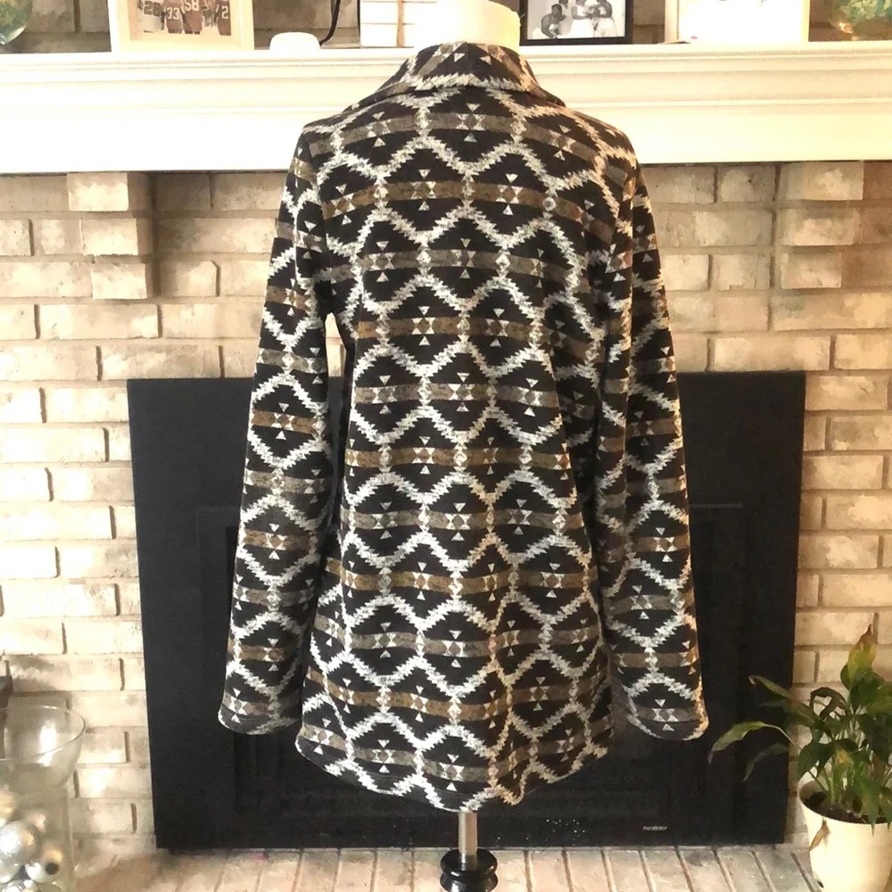 Jack by BB Dakota Open Front Waterfall Lapel Fleece Lined Cardigan size Small